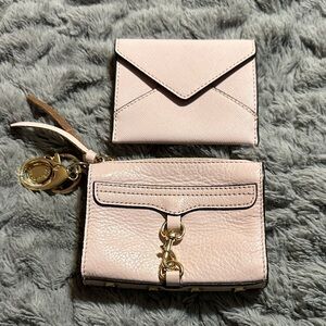 Rebecca Minkoff Pink Leather Wallet and Card Holder Set